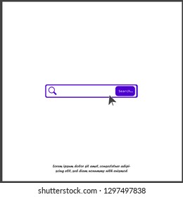  Search line. Vector image, element for design. Set the search bar for design on white isolated background.Layers grouped for easy editing illustration. For your design.