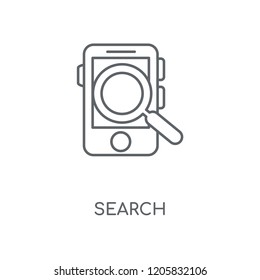 Search linear icon. Search concept stroke symbol design. Thin graphic elements vector illustration, outline pattern on a white background, eps 10.