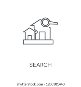 Search linear icon. Search concept stroke symbol design. Thin graphic elements vector illustration, outline pattern on a white background, eps 10.