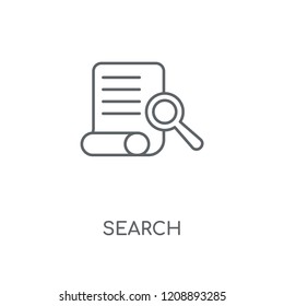 Search linear icon. Search concept stroke symbol design. Thin graphic elements vector illustration, outline pattern on a white background, eps 10.
