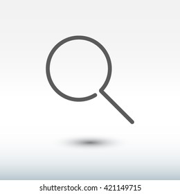 Search, linear icon. One of a set of linear web icons