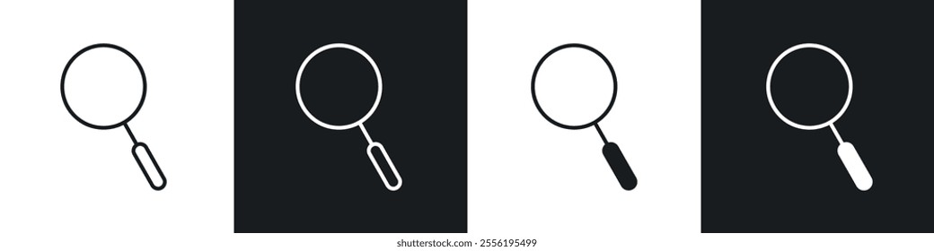 Search linear icon set for app, and web design.