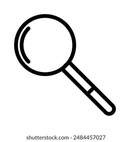 search linear logo mark in black and white