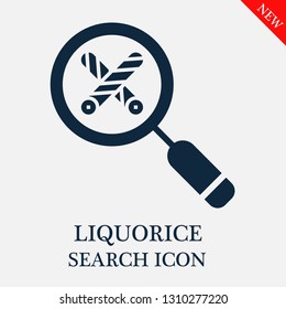 search Liquorice icon. Editable search Liquorice icon for web or mobile.