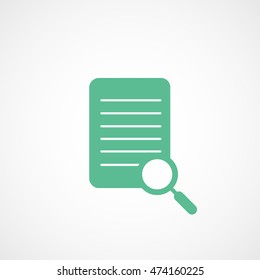 Search List Green Flat Icon On White Background