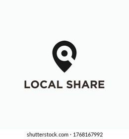 search local logo design vector illustration