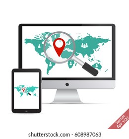 Search local. Realistic computer monitor