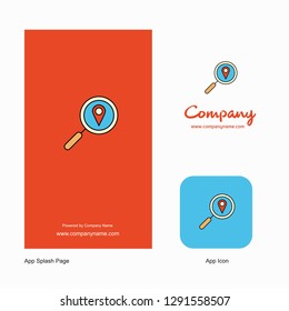 Search location  Company Logo App Icon and Splash Page Design. Creative Business App Design Elements