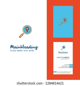 Search location  Creative Logo and business card. vertical Design Vector