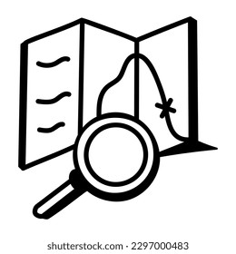 El icono del doodle de ubicación de búsqueda es fácil de usar y descargar 