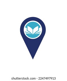 search location, education logo template, vector design.