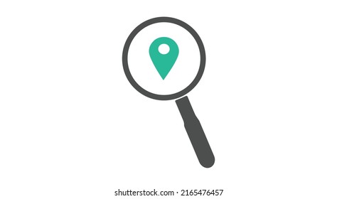 Search location, Find location concept flat design vector icon isolated on white background.