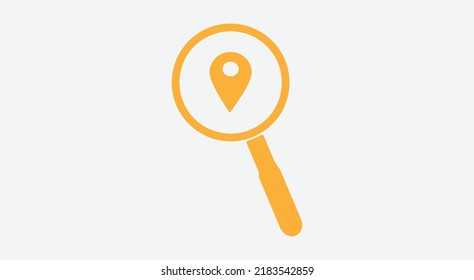 search location, find location concept flat design web icon in trendy style. vector illustration eps10.