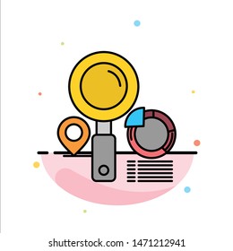Search, Location, Finder, Graph,  Abstract Flat Color Icon Template. Vector Icon Template background