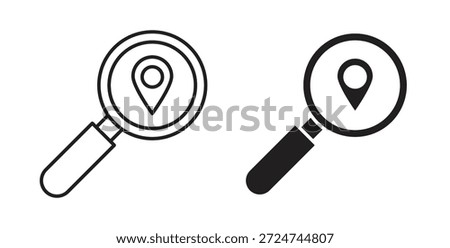 Search Location icon. filled flat sign for mobile concept and web design