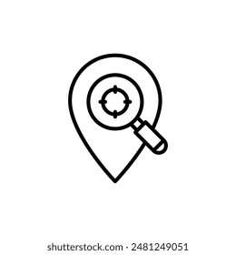 Search Location Icon for GPS Navigation and Travel Apps
