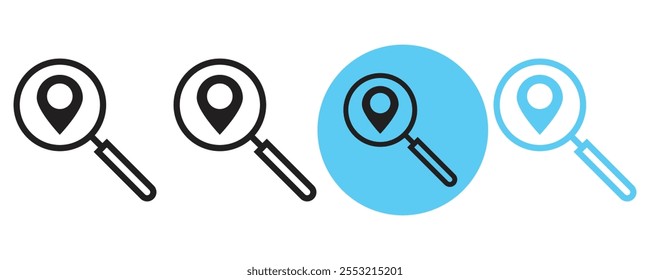 Search location icon vector set.