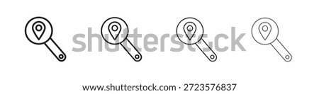 Search Location icons designed in outline, line and stroke style