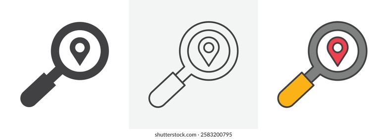 Search Location icons pack for website designs