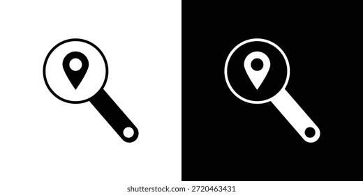 Search Location icons set. vector icons designed in filled style