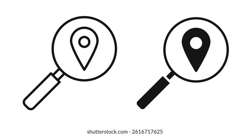Search Location icons set for website design