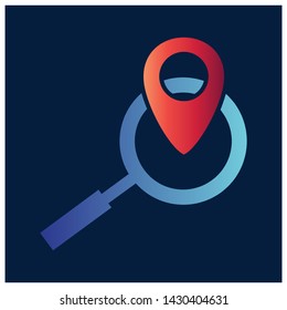 Search Location Illustration Icon and Logo Design