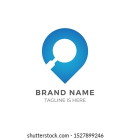 Search Location Logo. navigation pin location logo icon vector template