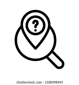 search location thin line vector icon