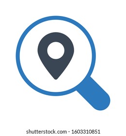 search location vector glyph color icon 