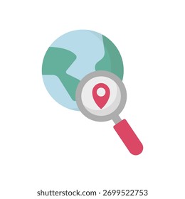Búsqueda Locación Vector Icono que puede modificar o editar fácilmente
