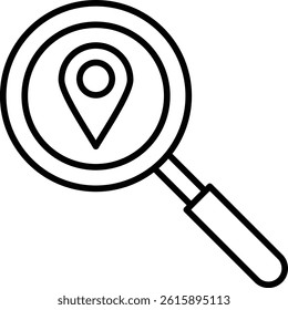 Search location vector line icon icons design