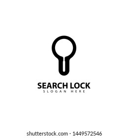 Search Lock logo Design Icon