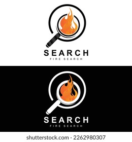 Search Logo Design, Detective Illustration, Home search, Glass Lens, Company Brand Vector