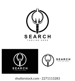 Search Logo Design, Detective Illustration, Home search, Glass Lens, Company Brand Vector