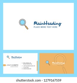 Search Logo design with Tagline & Front and Back Busienss Card Template. Vector Creative Design