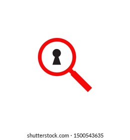Search logo design with using magnifying glass icon template