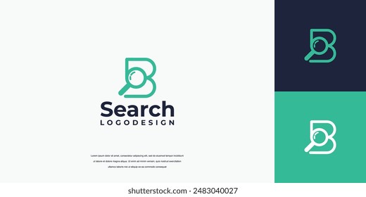 Search logo designs vector, Simple letter B logo