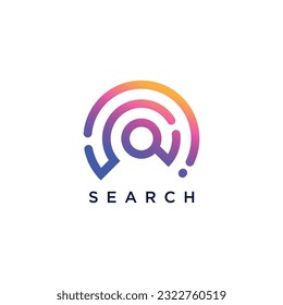 Search logo idea with modern unique concept design