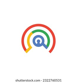 Idea del logotipo de búsqueda con un diseño de concepto único y moderno