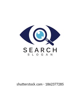 Search Logo Magnifying Glass Eye Symbol Stock Vector (Royalty Free ...