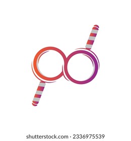 Search Logo, Object Magnifier Design, Detective Tool Vector, Template Illustration Symbol