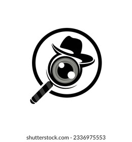 Search Logo, Object Magnifier Design, Detective Tool Vector, Template Illustration Symbol