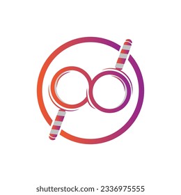 Search Logo, Object Magnifier Design, Detective Tool Vector, Template Illustration Symbol
