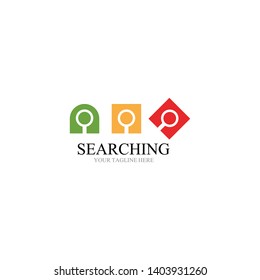 Search logo and symbol template vector
