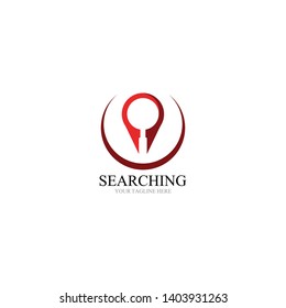 Search logo and symbol template vector