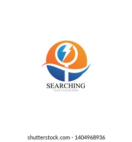 Search logo and symbol template vector