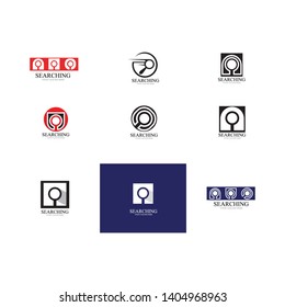 Search logo and symbol template vector