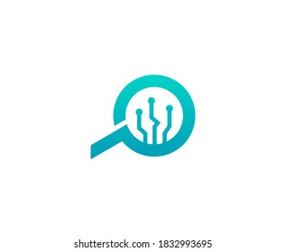 Logotipo de búsqueda vectores de vidrio de lupa 