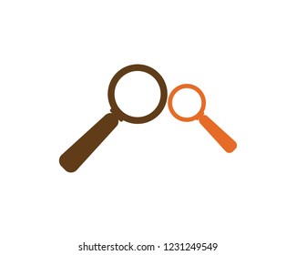 Search logo template vector icon illustration design