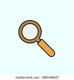 search, loupe color vector icon, vector illustration